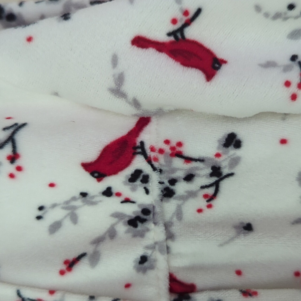 Secret Treasures Velour Long Sleeve Sleep Gown XL White Red Gray - Picture 7 of 16